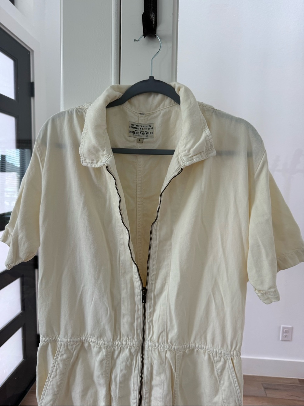 Imogen + Willie Utility Jumpsuit in Cream - Picture 4 of 10